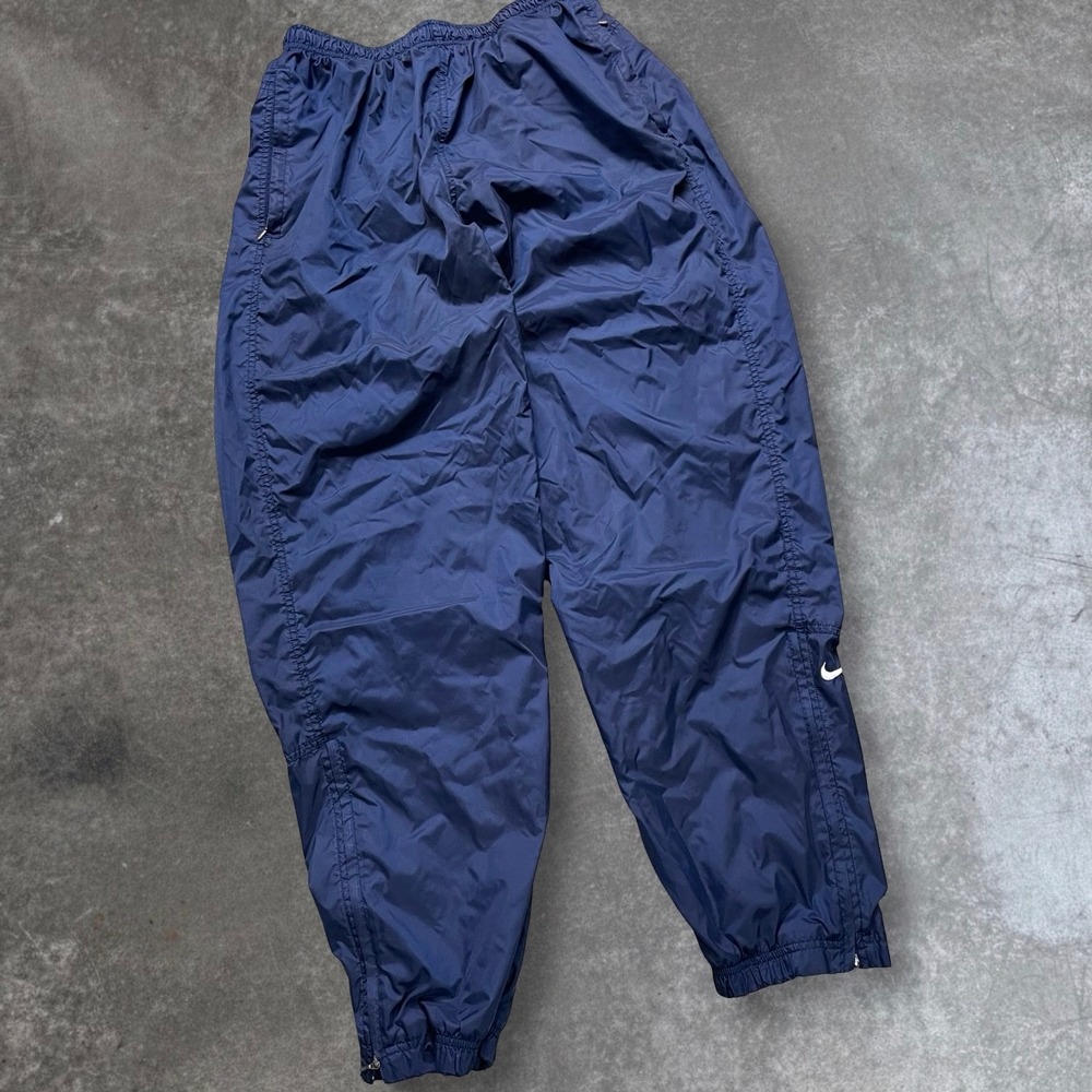 Nike Mens Navy Blue Nylon Track Pants Joggers Athletic Sportswear Size M